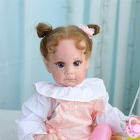 22 Inch Realistic Silicone Reborn Baby Girl Doll Lifelike Toddler Educational Toy Gift for Kids And Collectors
