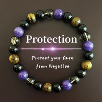 Cross-border bestseller Tiger's Eye stone tea crystal amethyst fashionable natural stone beaded bracelet, gift bracelet