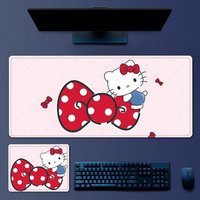 Cute Hello Kitty Leather Non-slip Mouse Pad Oversized Pink Cute Cartoon Girl Desk Keyboard Pad Dining Table Mat Sanrio Periphery