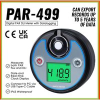 Professional IP65 Waterproof PAR Meter Quantum Meter 400-700nm Digital PPFD DLI Tester with 5-Year Data Export