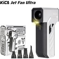 KiCA Jet Fan Ultra Cordless Air Duster, Powerful Electric Blower with LED Light, Portable Rechargeable Cleaning Tool