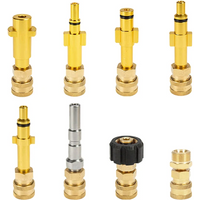 High Pressure Washer Spray Gun Lance Bayonet Connector with 1/4" Quick Connector High Pressure Cleaner Gun Wand Adapter