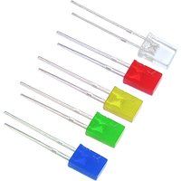 100PCS 2X5X7 Square LED 257 Red Light-emitting diode White Yellow Red Green Blue 2*5*7 Electronic DIY Kit
