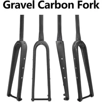 Cyclocross Bike Full Carbon Ultralight Road Bike Fork 100mm Gravel Carbon 700C 1-1/8" Straight/Taper Tube Disc Brake Front Fork