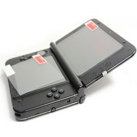 1 set Tempered Glass Screen Protector for New Nintendo 3DS XL/LL, Full Coverage Top LCD + Bottom PET Film Protection Set