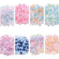 iYOE 1.5-5mm 12g Mix Size ABS Imitation Pearl Beads Acrylic Macaroon Round Beads For DIY Craft Home Decor (no hole)