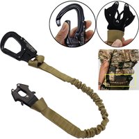 Tactical Personal Retention Lanyard Quick Release Buckle Elastic Safety Rope Navy Seal Save Sling Double Head Hanging Buckle