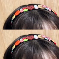 Lovely Dopamine Coloured Button Headband Face Washing Y2k Childishness Hairband Headwear Korean Style Bow Hair Hoop Girls
