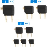Airline Airplane Earphone Headphone Audio Adapter 3.5mm Jack Audio Converter Portable Accessories for Airplane Travel Headphone