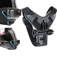 Helmet Strap Holder for Gopro Hero 11 10 9 8 7 6 5 4 3 Motorcycle Yi Action Sports Camera Holder Accessories