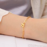 π Pendant Stainless Steel Bracelet Women's Fashion Retro Talisman Jewish Hebrew Letter Bracelet Birthday Gift Jewelry Gift