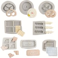 DIY Handmade Biscuit Silicone Mould Chocolate Cake Baking Mould Cartoon Ice Cream Candy Dessert Decor Molds Jewelry Mold Tools