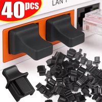 10/50PCS RJ45 Ethernet Port Dust Plug Protection Soft Silicone Cover Network Connector End Router Connection Dustplugs