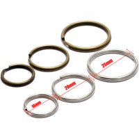 50 pieces Metal Keyring 16/20/25mm Split Rings for Making Keychains DIY Unisex Keychain Craft Supplies Wholesale