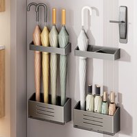 Door Back Wall Umbrella Storage, Magnetic Version & Glue Version Optional, Drill-Free Drip Organizer for Home