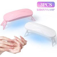 LULAA Foldable Mini UV LED Nail Lamp Portable Gel Light Mouse Shape Pocket Size Nail Dryer for All Gel Polish and Home Salon
