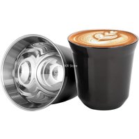 Durable Anti-Drop Double Wall Stainless Steel Mug 80/160ML Portable Insulated Coffee Cup Rust Proof for Outdoor Hiking Daily Use