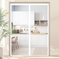 Summer White Fiberglass Mosquito Net Curtain, Designed to Prevent Cat And Dog Scratches, Features a High-Transparency Mesh