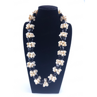 Hawaiian Cowrie Shell Lei Kukui Nut Lei Necklace Graduation Necklace Wedding Lei for Party Gift