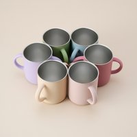 Color Kids 1Pc Baby Silicone Cup With Detachable Stainless Steel Inner 2-in-1 Kids Drinking Cup Children Feeding Tableware