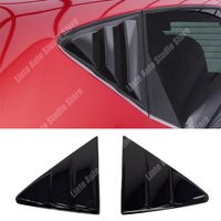 For Seat Leon 5F MK3 MK3.5 5-Door Hatchback 2012-2020 Gloss Black Rear Side Window Louver Triangle Shutter Vent Cover Body Kit image 4