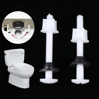 2Pcs Plastic Toilet Seat Hinge Repair Bolts + Fitting Screws +Washers Kit For Home Bathroom Accessories‘