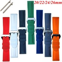 20/22/24/26mm Watch Strap Silicone Rubber Band Quick Release Spring Universal Bracelet For Panerai Luminor Due Submersible PAM
