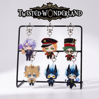 Anime Twisted Wonderland Cute Cartoon Malleus Draconia 6CM Acrylic Cute Bag Charm Car Keychain Bag Body Kit Keyring Fans Gift