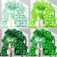 5/10/12inch Green Balloons Metal Retro Sage Olive Pastel Green Latex Balloons for Baby Shower Wedding Birthday Party Decoration