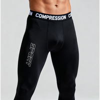 Men's Training Gym Basketball Compression Pants High Elastic Quick Dry Leggings Workout Base Layer