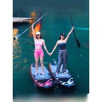 Inflatable Stand up Paddleboard Thickened Double Layer Surfboard Yoga Racing Soft Board Road Fishing Float Board Water Sports