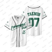 2025 Taemin Ephemeral Gaze World Tour Short Sleeve Women Men T-shirt Baseball Jersey Hip Hop Baseball Uniform Casual Sport Tops