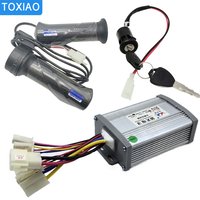 AliExpress TOXIAO 12V24V36V48V 250W350W500W800W1000W 3-Wired Brush Controller Extended Cable Hand Grip Set Electric Bicycle E-bike Controller