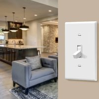 Light Toggle Switch Cover, Switch Plate Covers, White Single Light Switch Cover,1 Gang,1PC