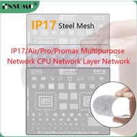 AMAOE For iPhone 17 Pro Max BGA Reballing Stencil For 16 15 14 13 12 11 Pro XS Max Middle Layer A19 CPU Steel Mesh Solder Tin