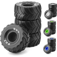 4pcs 100mm 1/16 Monster Truck Buggy Tires Wheel 12mm Hex for 1/18 Losi Mini LMT RC Car Upgrade Parts