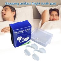 2Pcs Dental Mouth Guard Universal Teeth Splint Protector Anti-wear Silicone Tooth Pad for Grinding Clenching Teeth at Night