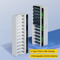 1.2V USB Battery Smart Charger 12/8Slots For 1.2V 2A 3A Rechargeable Battery For 1.2V NI-MH AA / AAA Battery Charger