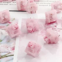 HMX Mage Sakura Switch Linear Switch 45g 51g for Gaming Mechanical Keyboard Pink Factory Lubed 50M Long Spring POM PA12 PC