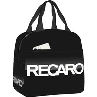 Custom Recaros Logo Thermal Insulated Lunch Bag Women Portable Lunch Tote for Outdoor Picnic Multifunction Food Box