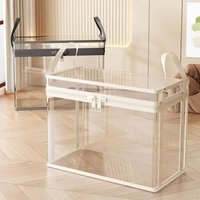 Transparent Visible Doll Storage Bag Large Capacity With Zipper Handle Clear Storage Case Stackable Moisture-proof Organizer Box
