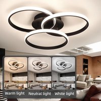 Modern LED Ceiling Light, 3-Color Ceiling Lamp Chandelier For Living Room Bedroom Dining Room Indoor Lighting Fixtures Luster