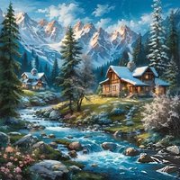 SDOYUNO Landscape DIY 5D Diamond Painting Full Round Resin Mosaic Cross Diamond Embroidery Rhinestone Home Decor Gifts