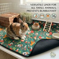 Hamster Bedding Mat Washable Rabbit Pee Pad Non-Slip Bunny Cage Liner Prevents Bumblefoot for Guinea Pig Hedgehog Chinchilla