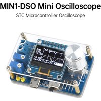 0.96-inch DOS LCD Oscilloscope Kit DC 5V BSTC Microcontroller Electronic DIY Components Micro USB Interface