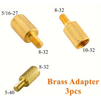 3Pcs Solid Brass Gun Cleaning Rod Thread Adapter 5/16-27 to 8/32, 10/32 to 8/32, 8/32 to 5/40 For Hunting Shotgun Accessories