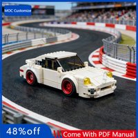 285 PCS Speed Hypercar 911 964 RWB MOC Customize Modular Building Block Simple Creative Design Model DIY Boys Toy Christmas Gift
