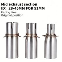 Manufacturer Wholesale Universal intermediate link pipe for motorcycles,muffler,universal diameter 51mm,multiple diameter sizes