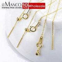 eManco 10PCS Stainless Steel Dainty Chain Necklace Chocker Necklaces For Women Fashion Jewelry Long Layered Pendant Necklace