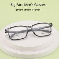 New Fashion Vintage Ultra Light TR90 Transparent Big Face Men's Glasses Optical Prescription Eyeglasses Black Big Frame 68129
